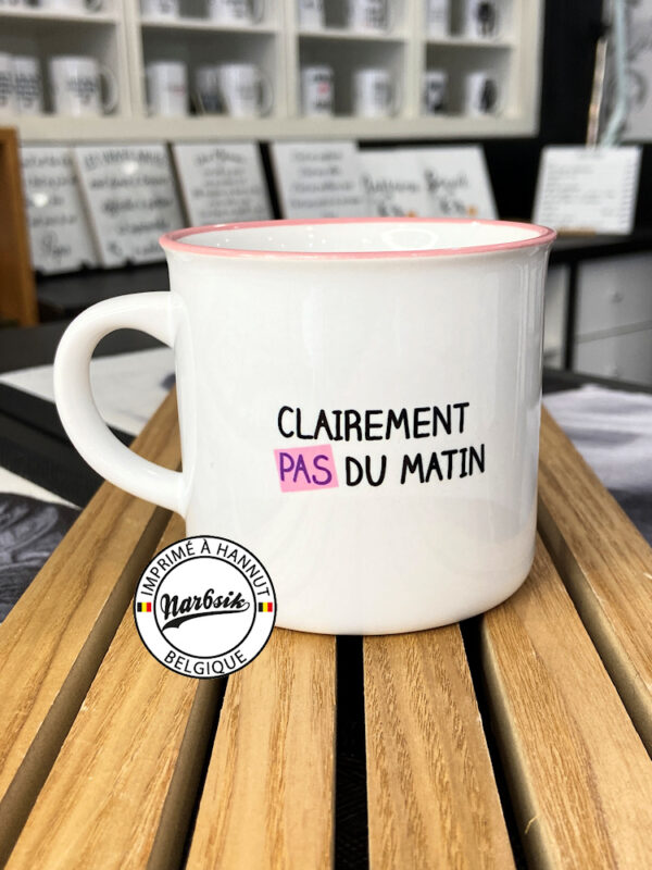 Mug rétro - CLAIREMENT PAS DU MATIN