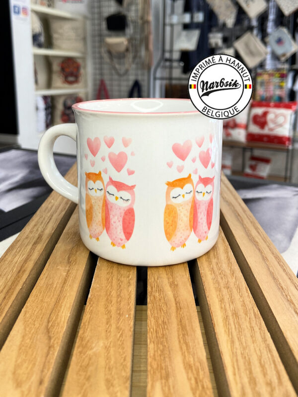 Tasse - COUPLE DE HIBOUX AMOUREUX